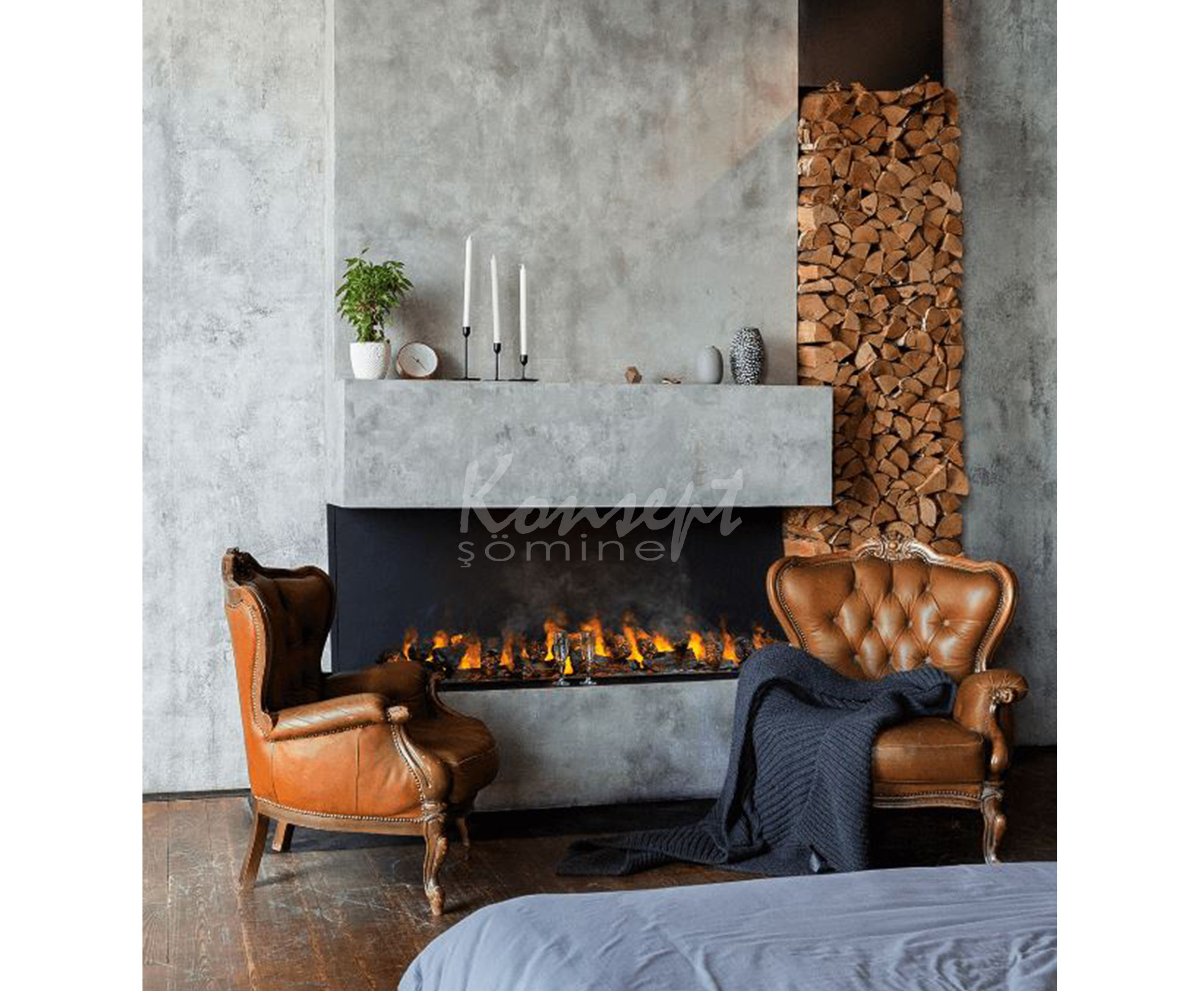 3D Electric Fireplace 03