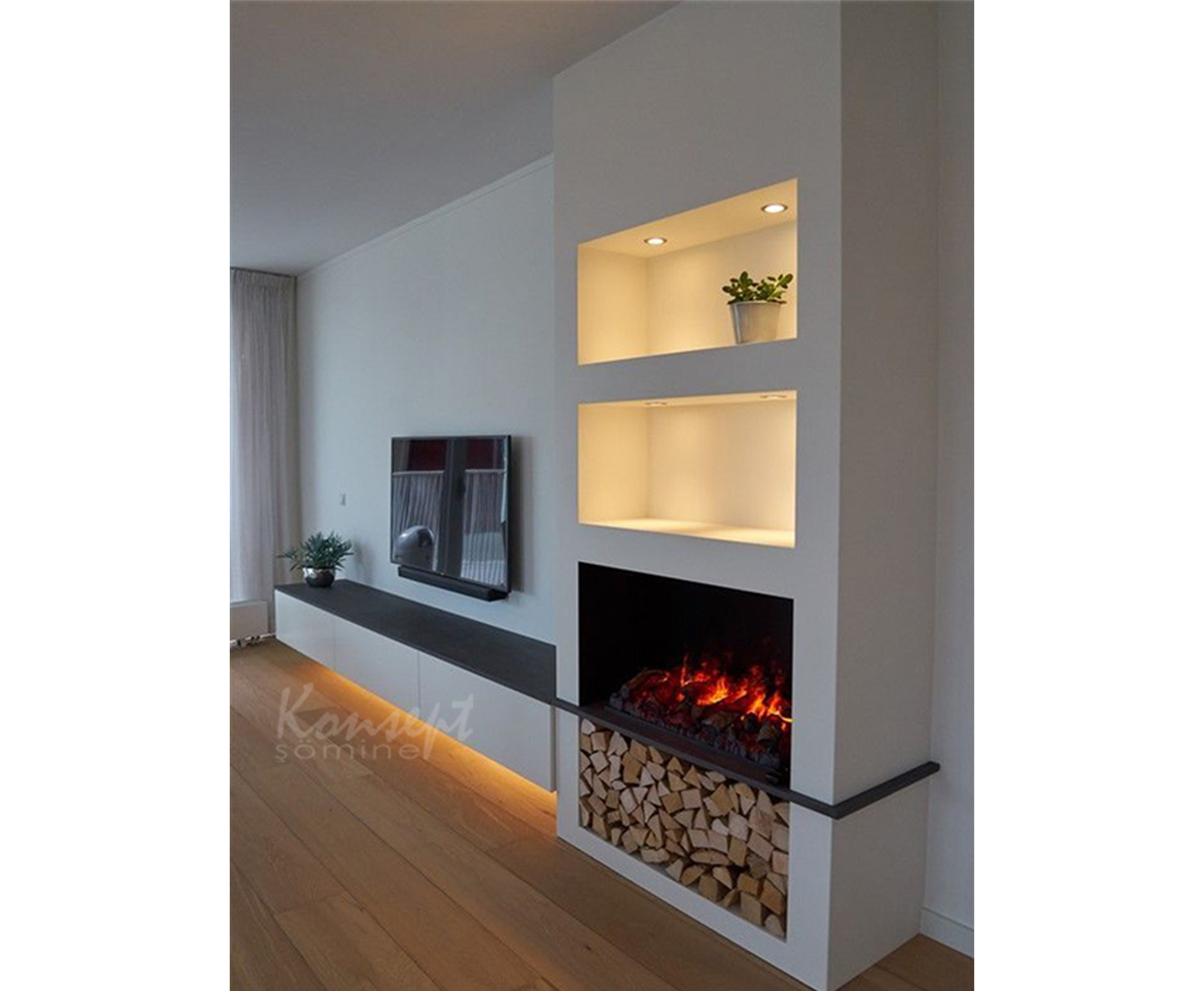 3 Boyutlu Elektrikli Şömine 10