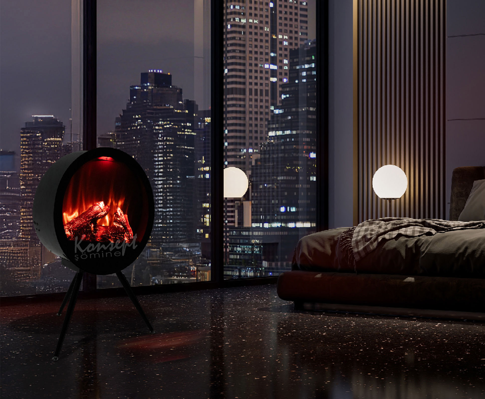 Plazma elektrikli şömine 27