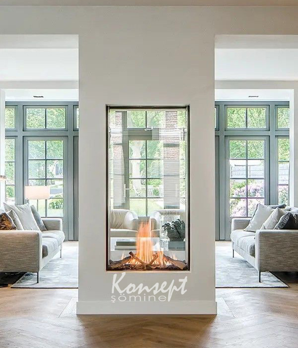 Double Sided Fireplace 10