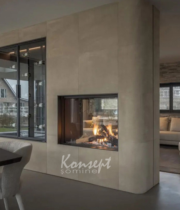 Double Sided Fireplace 13