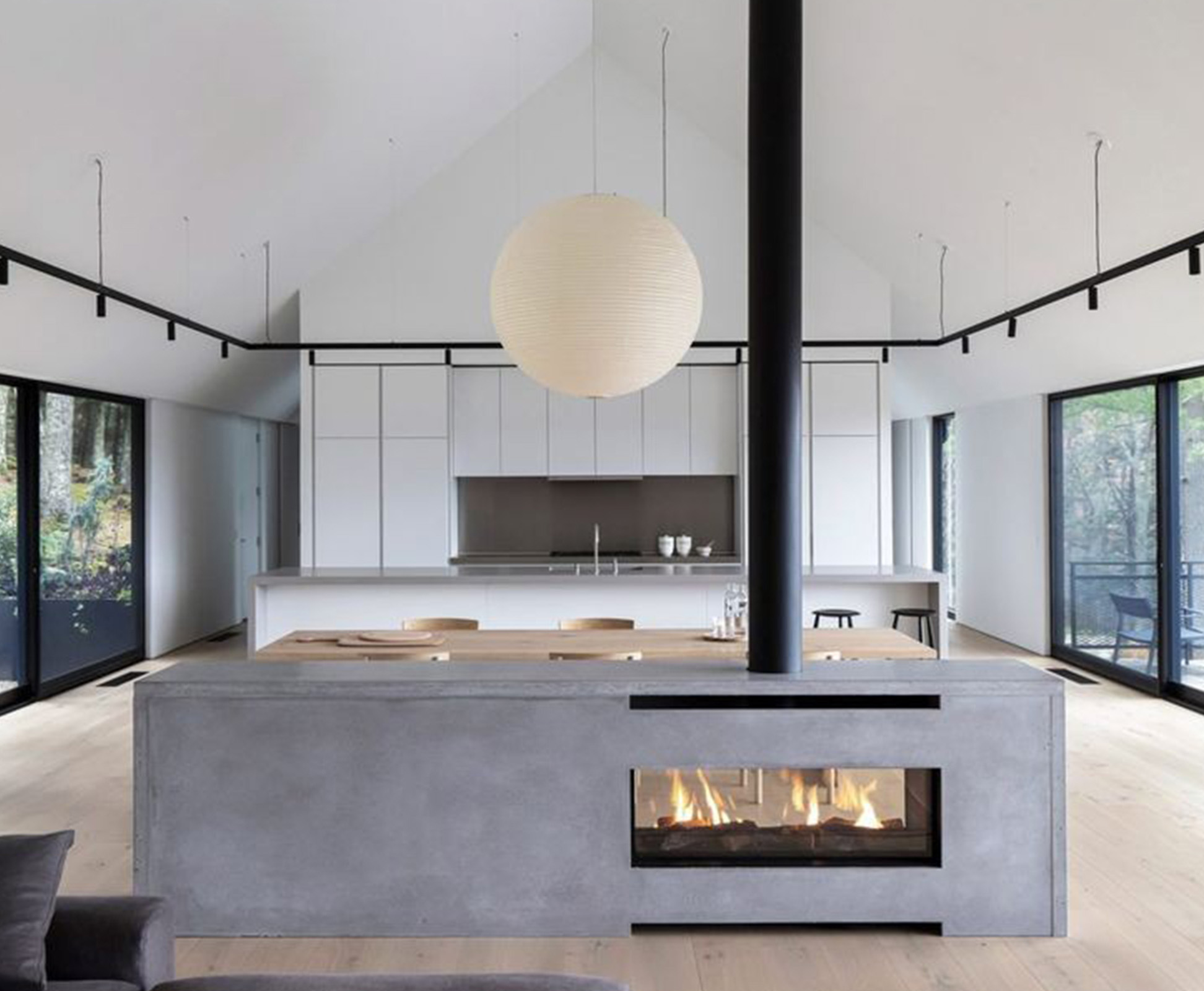 Doğalgazlı Çift Taraflı şömine 01