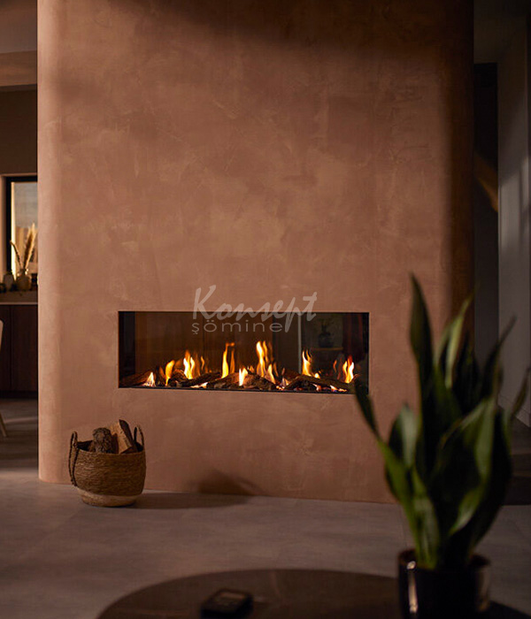 Doğalgazlı Çift Taraflı şömine 07