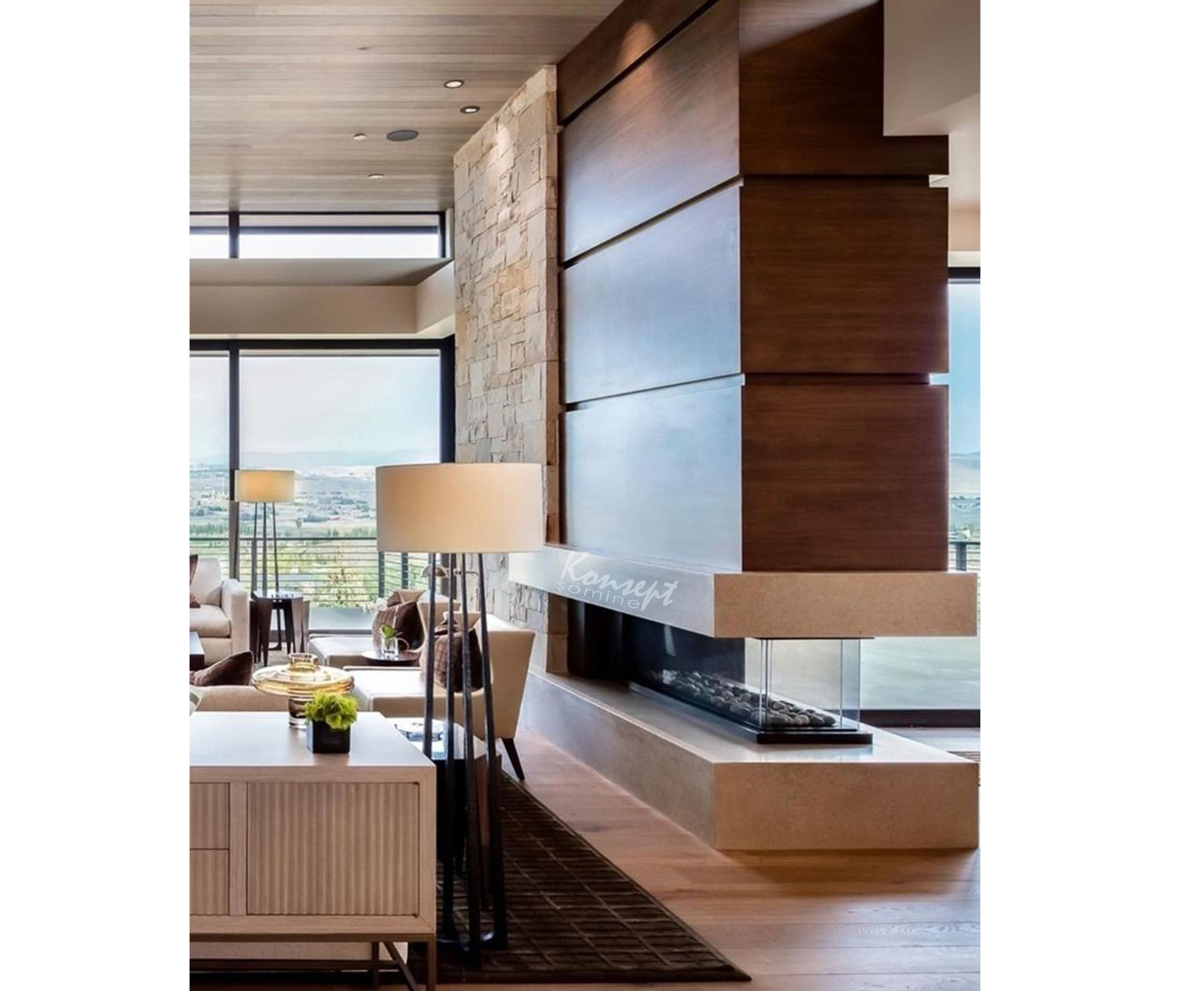 Natural gas Epi fireplace 01