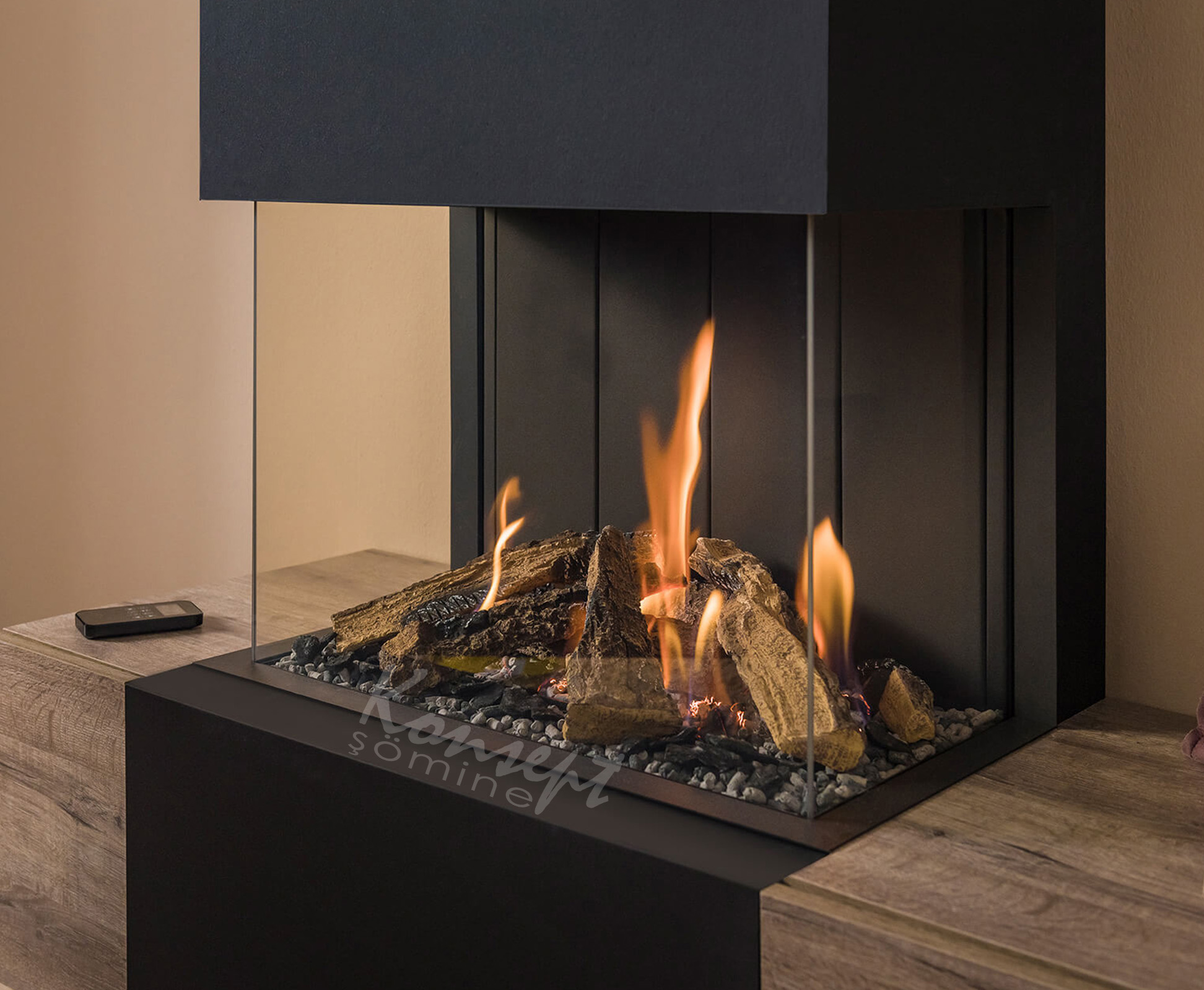 Natural gas U Type fireplace 05