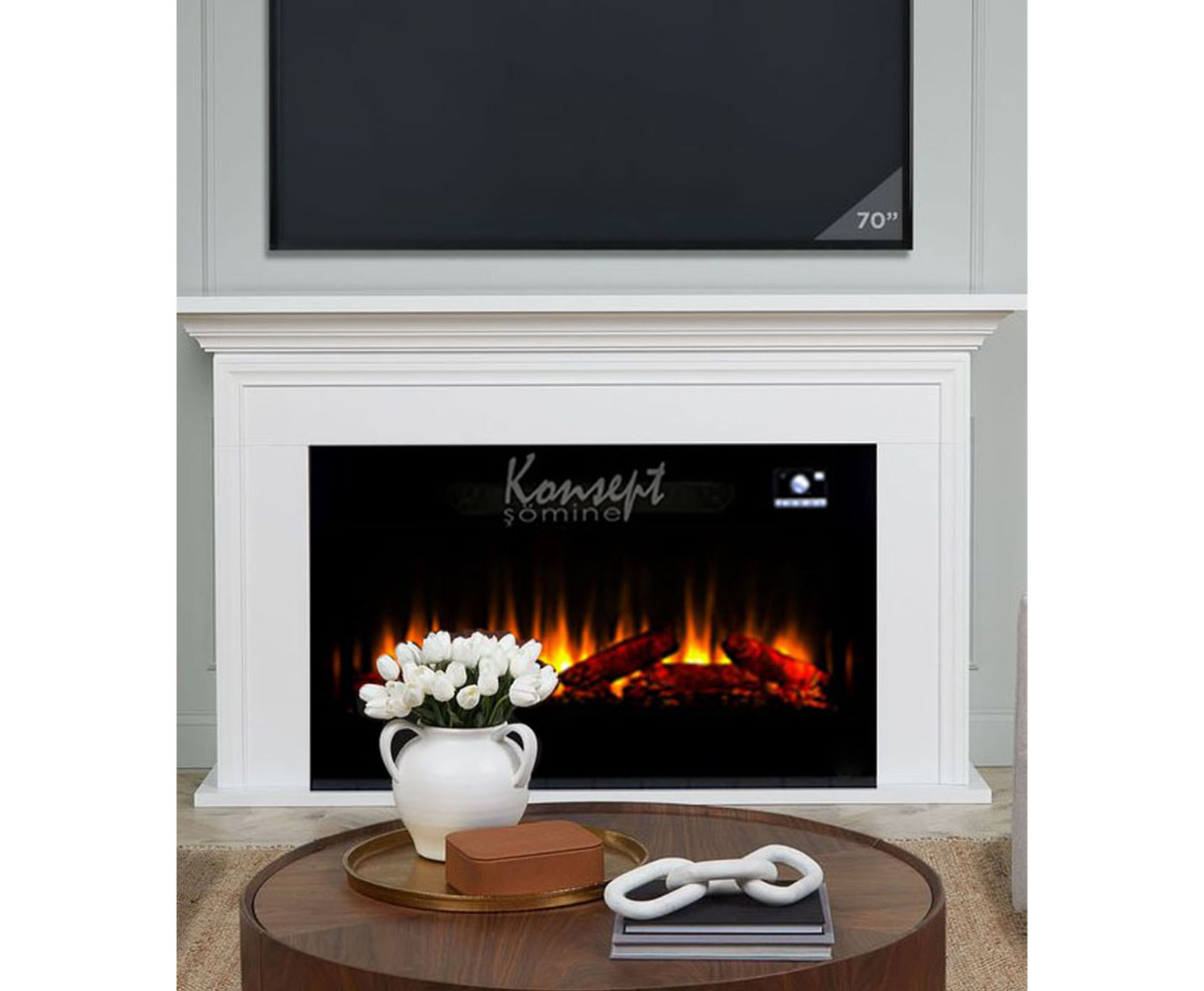 Plazma elektrikli şömine 73