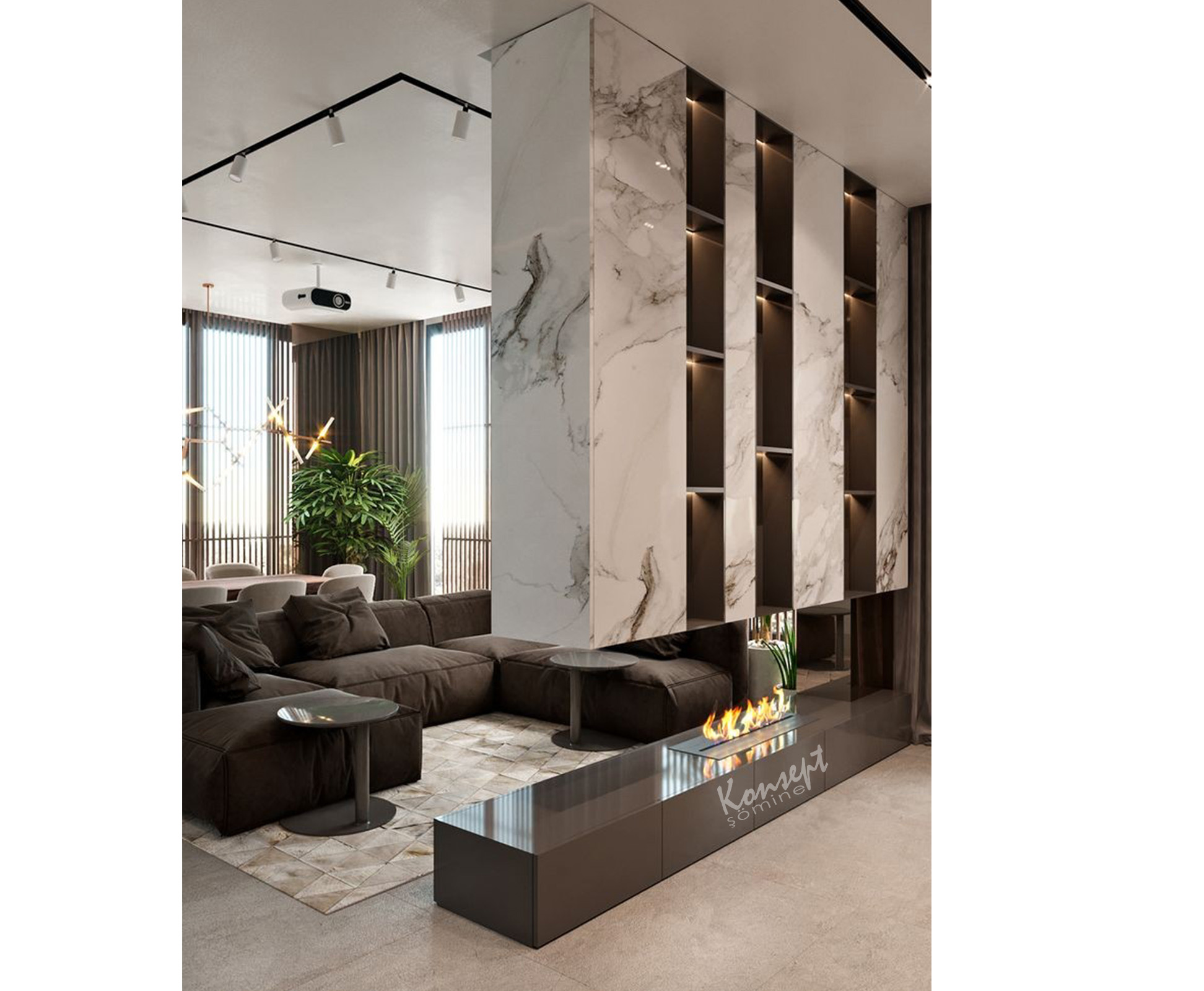 Sabit ethanol şömine 14