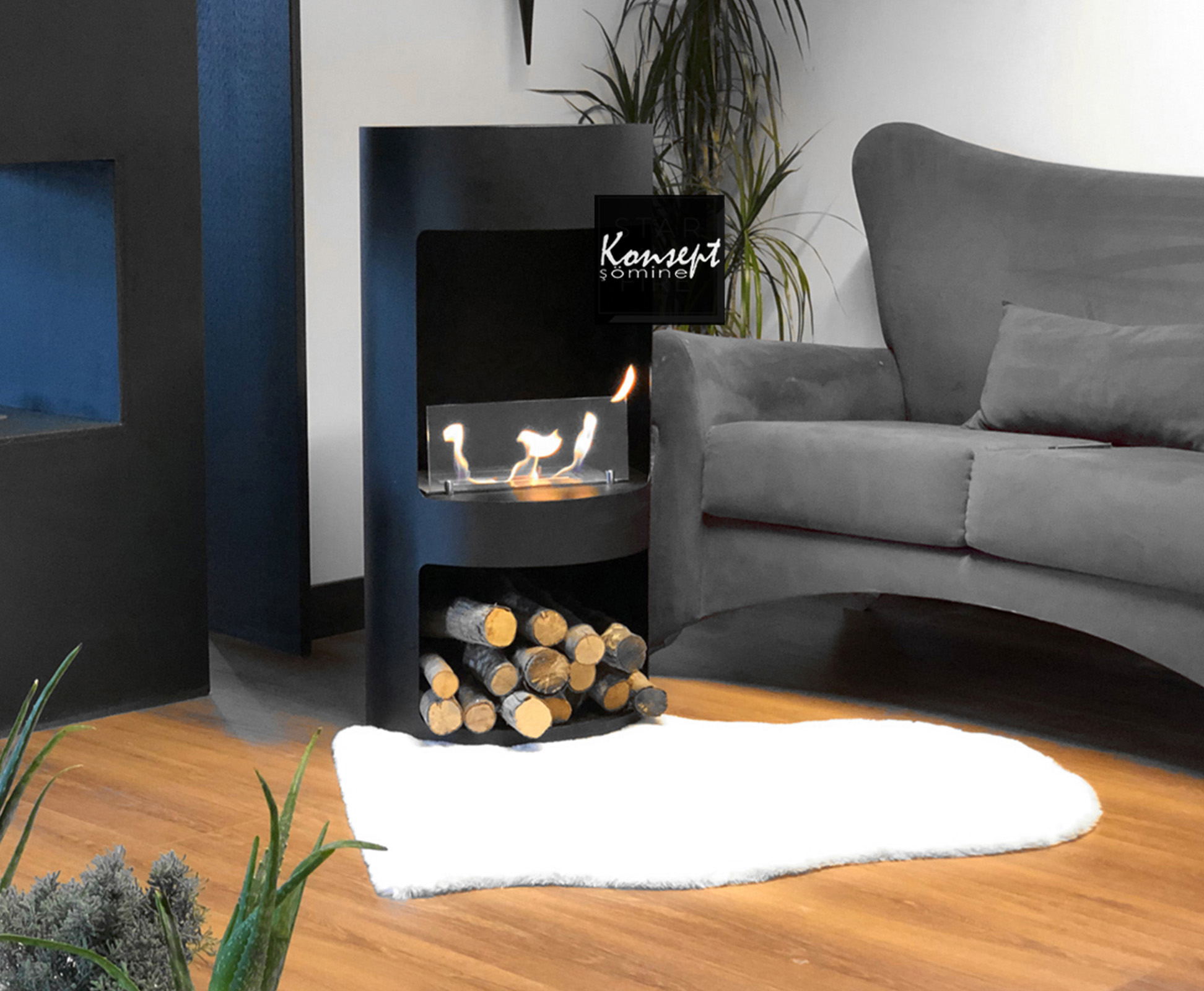 Taşınabilir ethanol şömine 01