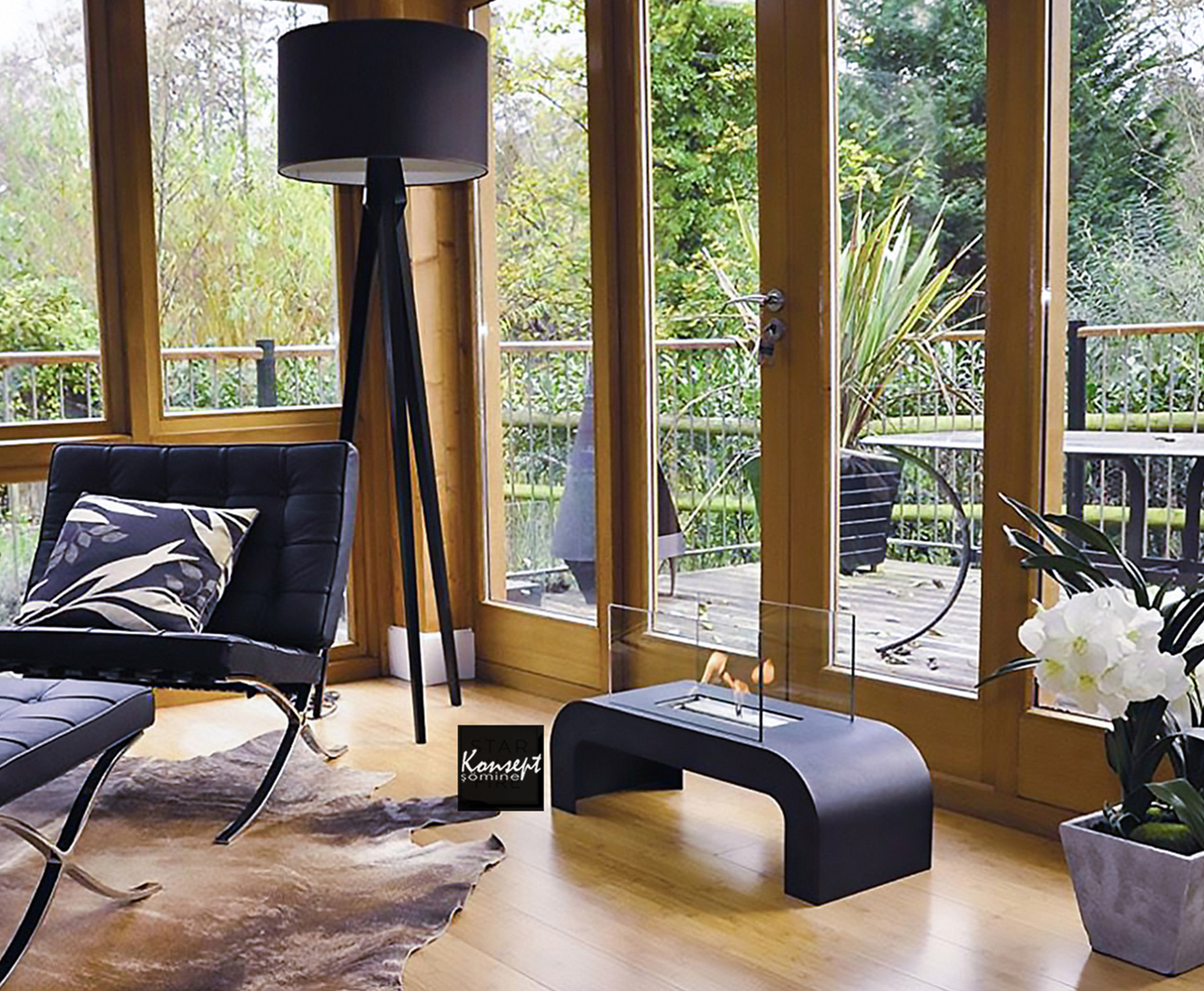 Portable ethanol fireplace 13