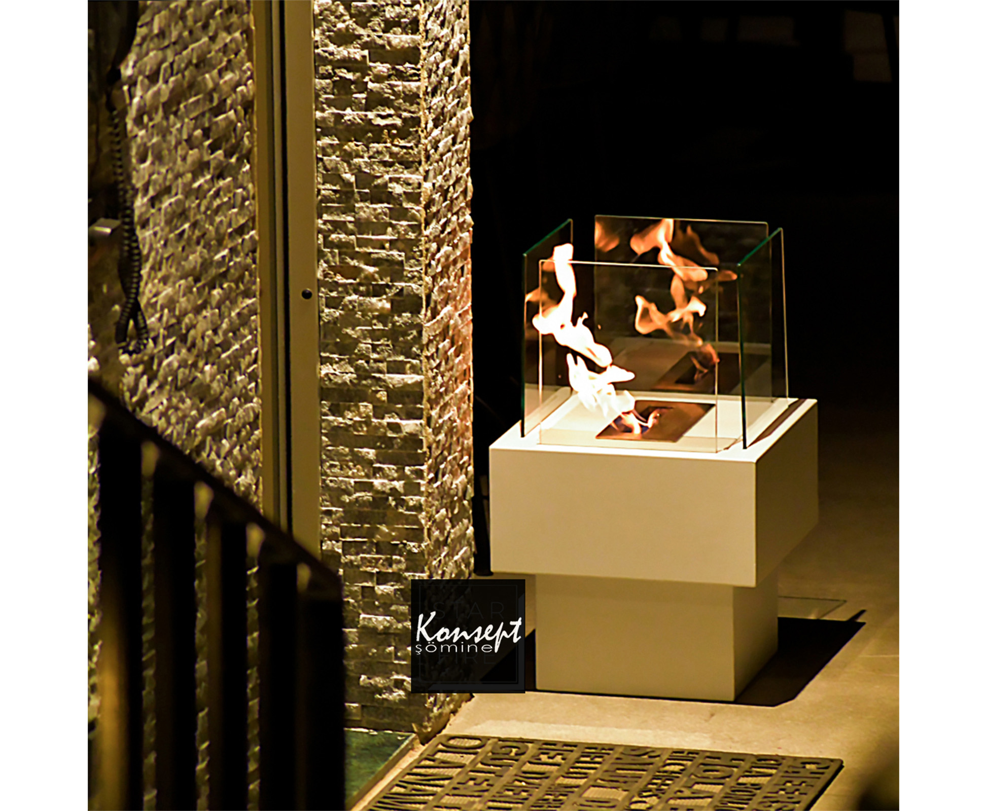 Portable ethanol fireplace 20