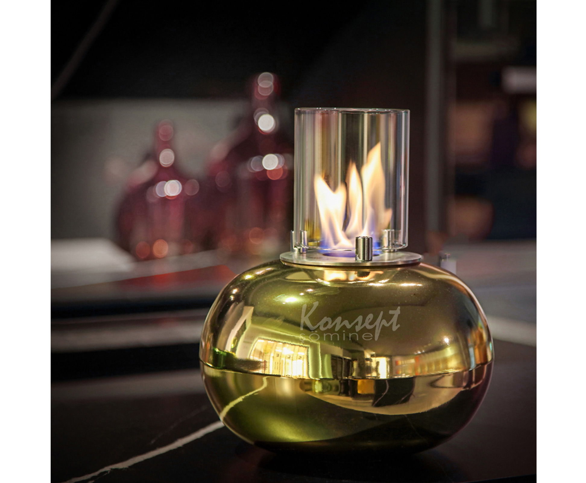 Portable ethanol fireplace 58