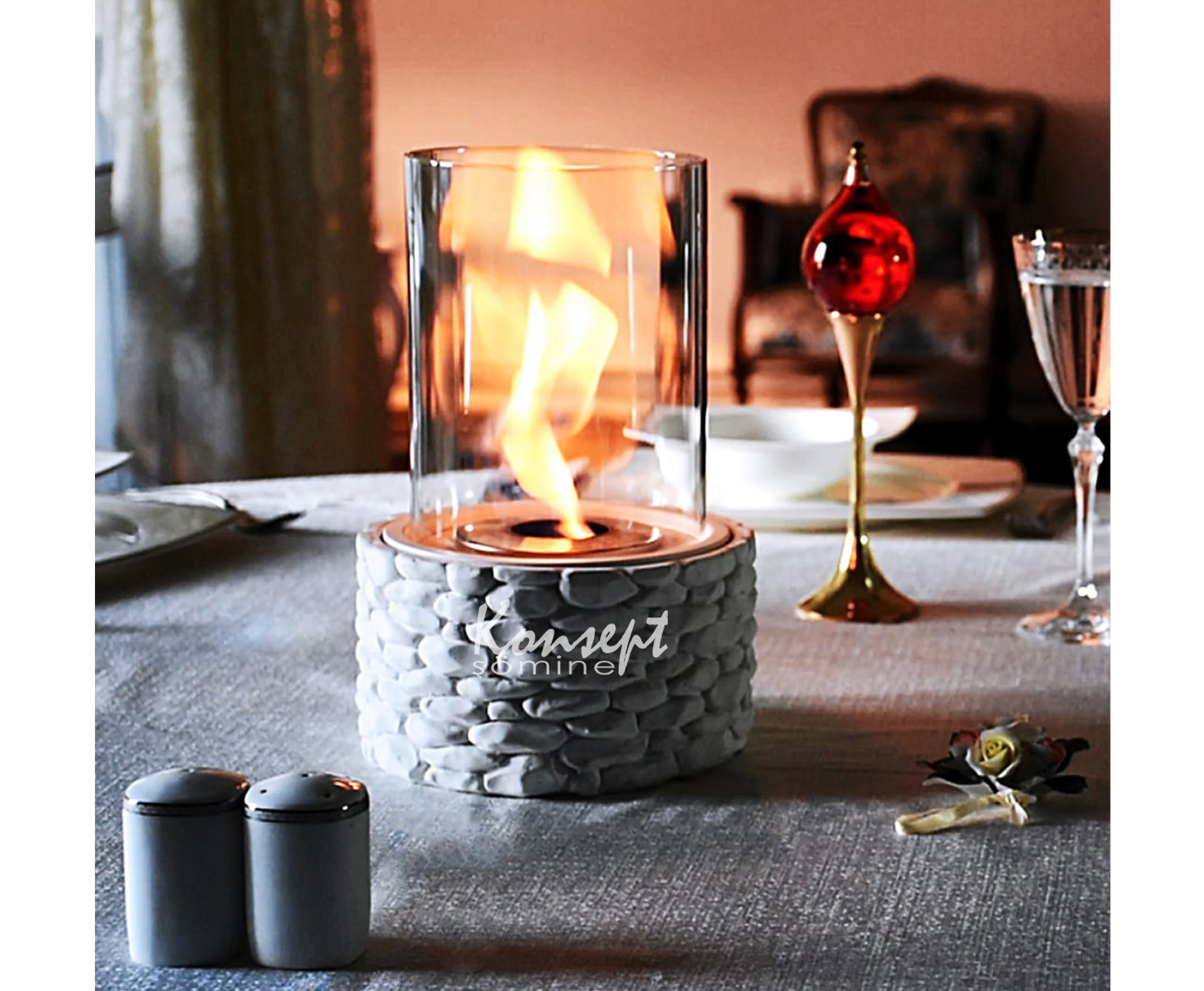 Portable ethanol fireplace 66