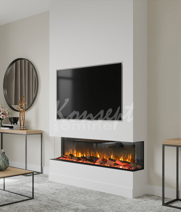 U Tipi Elektrikli Şömine 01