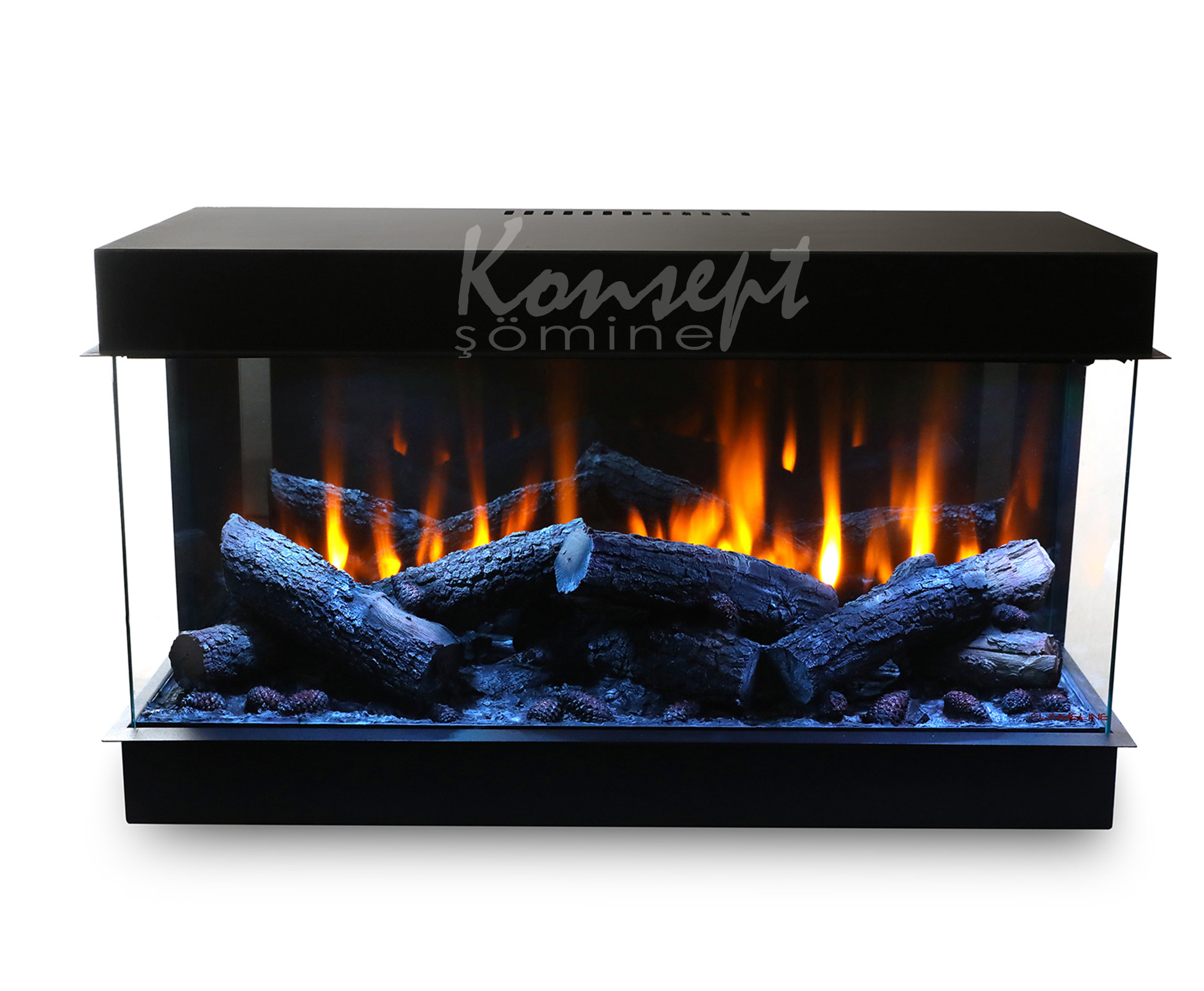 U Tipi Elektrikli Şömine 07