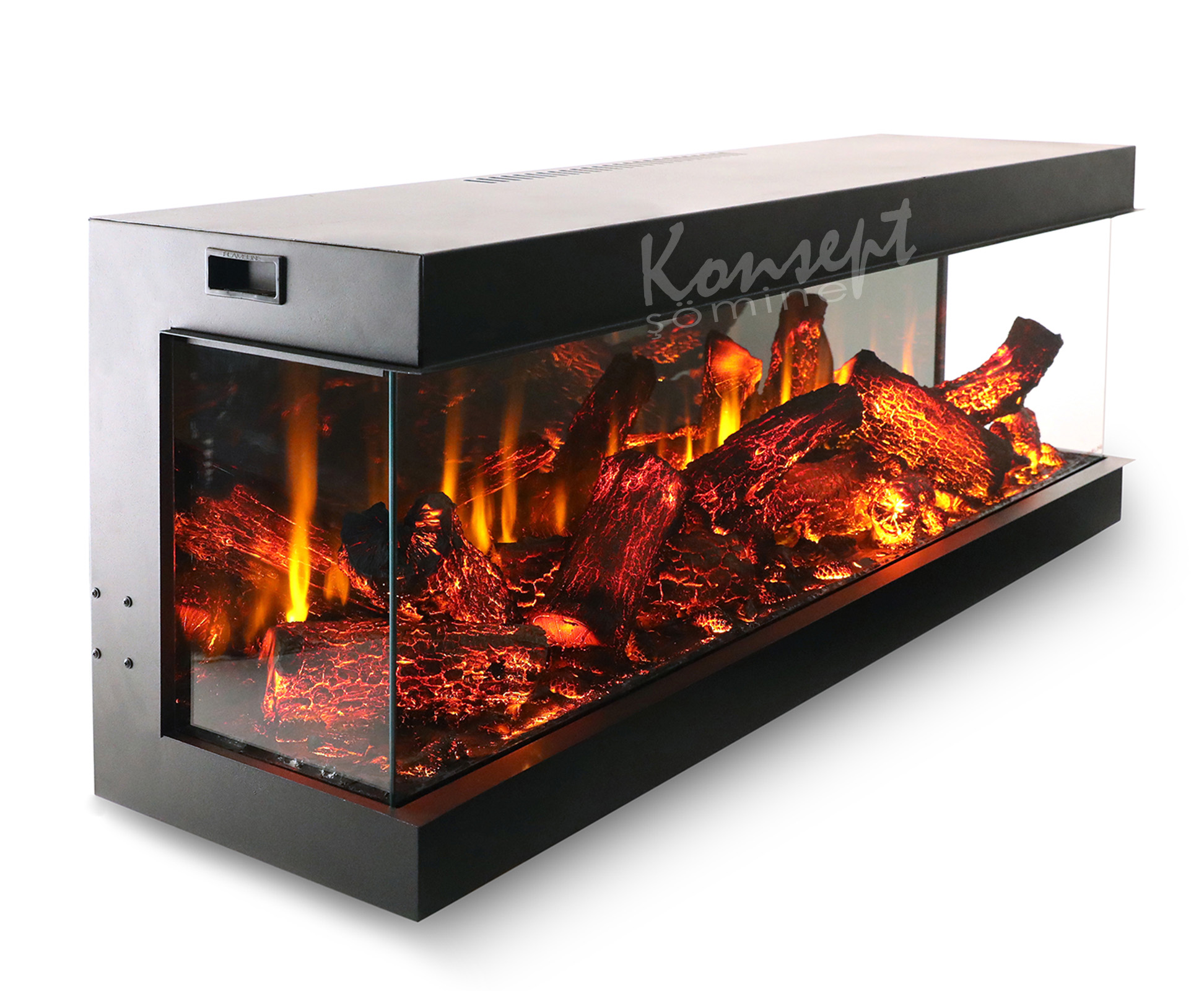 U Type Electric Fireplace 09