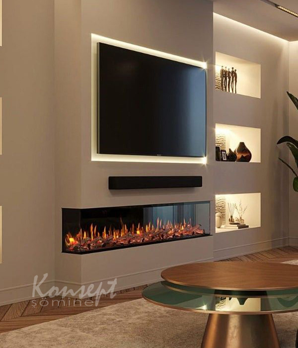 U Tipi Elektrikli Şömine 13