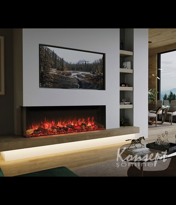 U Tipi Elektrikli Şömine 14