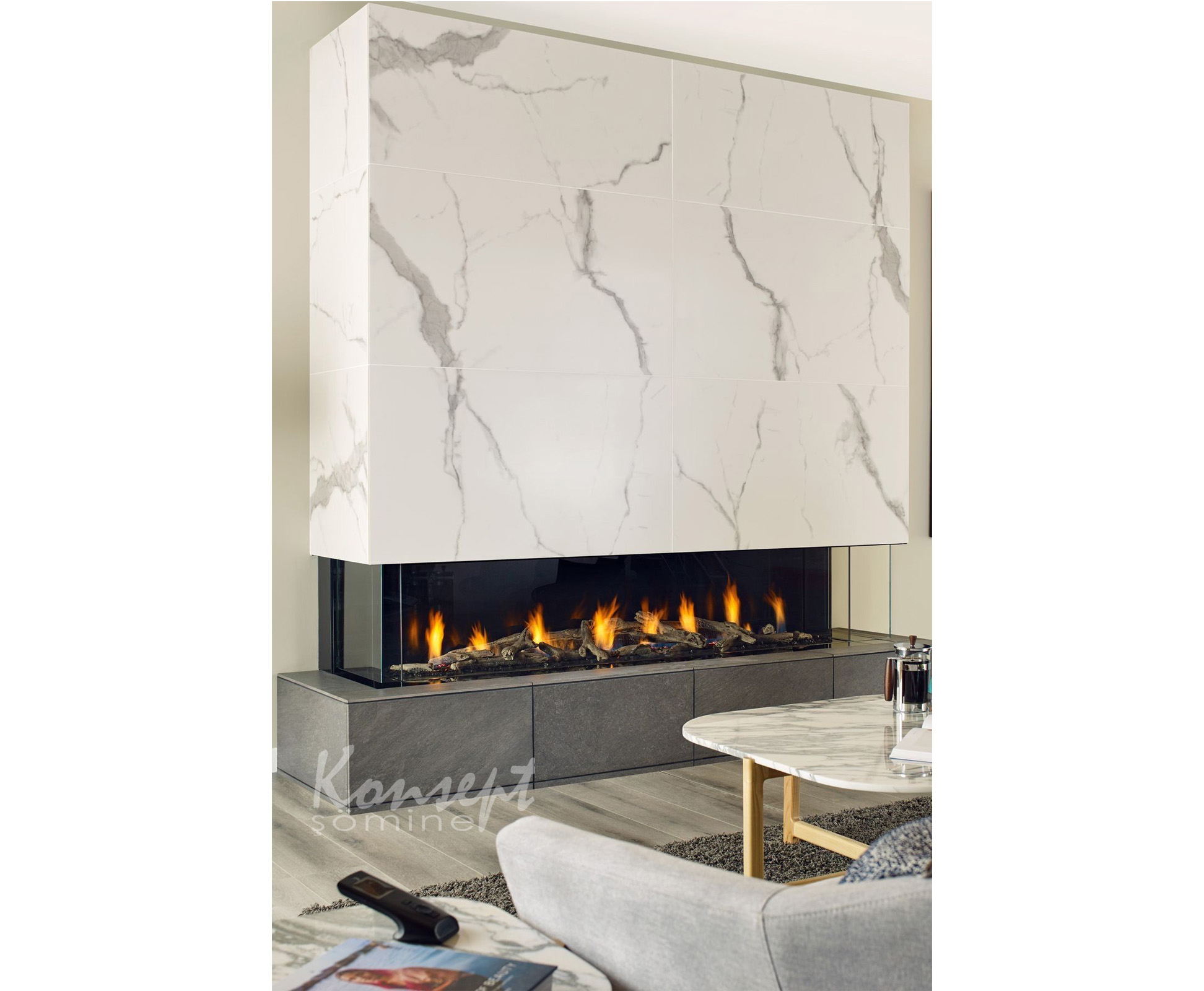 U Tipi Elektrikli Şömine 18